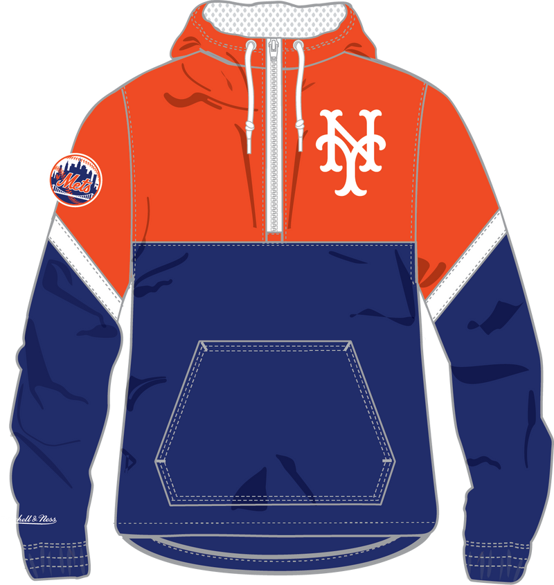 Mitchell & Ness New York Mets Royal Tie Breaker Lightweight Windbreaker Anorak Jacket