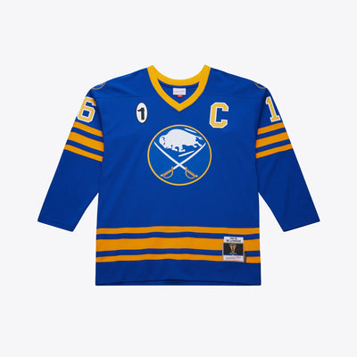 Mitchell & Ness Pat LaFontaine Buffalo Sabres 1995-96 Royal Captain Power Play Jersey