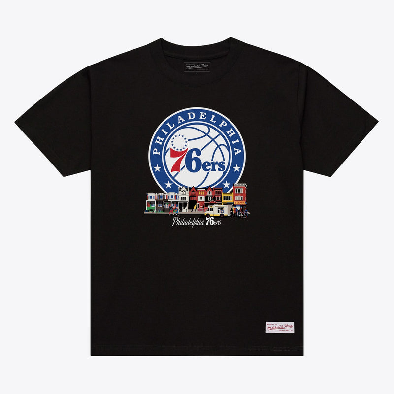 Mitchell & Ness Philadelphia 76ers Black Street T-Shirt