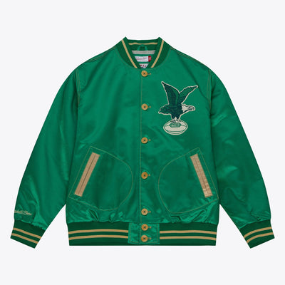 Mitchell & Ness Philadelphia Eagles 1938 Kelly Green Authentic Satin Full-Button Jacket
