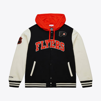 Mitchell & Ness Philadelphia Flyers Black Rinkside Fleece Full-Snap Jacket