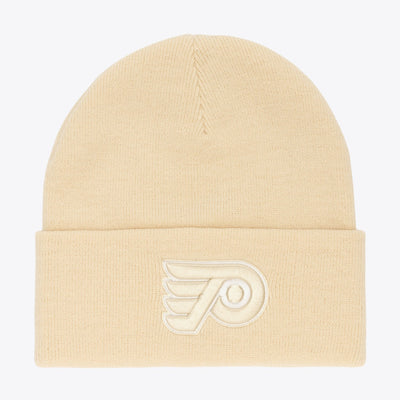 Mitchell & Ness Philadelphia Flyers Cream Fashion Cuffed Knit Hat
