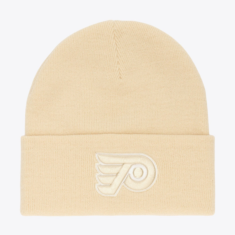 Mitchell & Ness Philadelphia Flyers Cream Fashion Cuffed Knit Hat