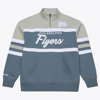 Mitchell & Ness Philadelphia Flyers Gray Thunderstorm Quarter-Zip Pullover