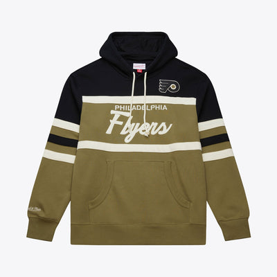 Mitchell & Ness Philadelphia Flyers Olive Head Coach Pullover Hoodie