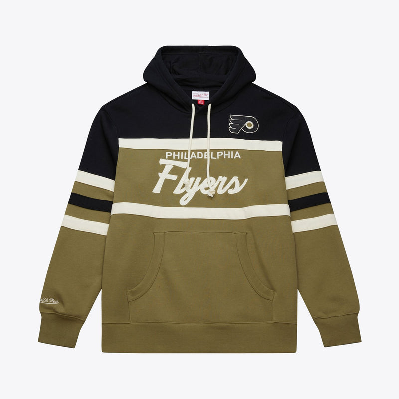 Mitchell & Ness Philadelphia Flyers Olive Head Coach Pullover Hoodie