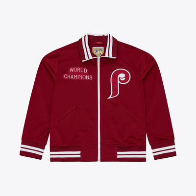 Mitchell & Ness Philadelphia Phillies 1981 Burgundy Authentic Batting Practice Full-Zip Jacket