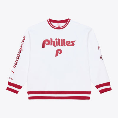 Mitchell & Ness Philadelphia Phillies Arctic White Fleece Crewneck Sweatshirt