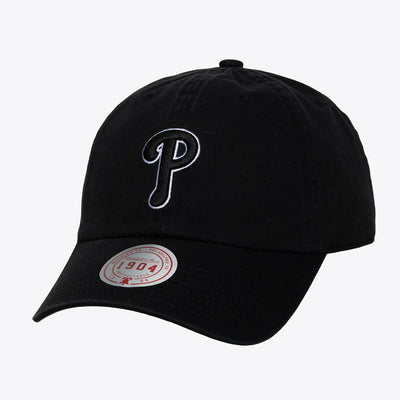 Mitchell & Ness Philadelphia Phillies Black & White 1904 Dad Adjustable Hat