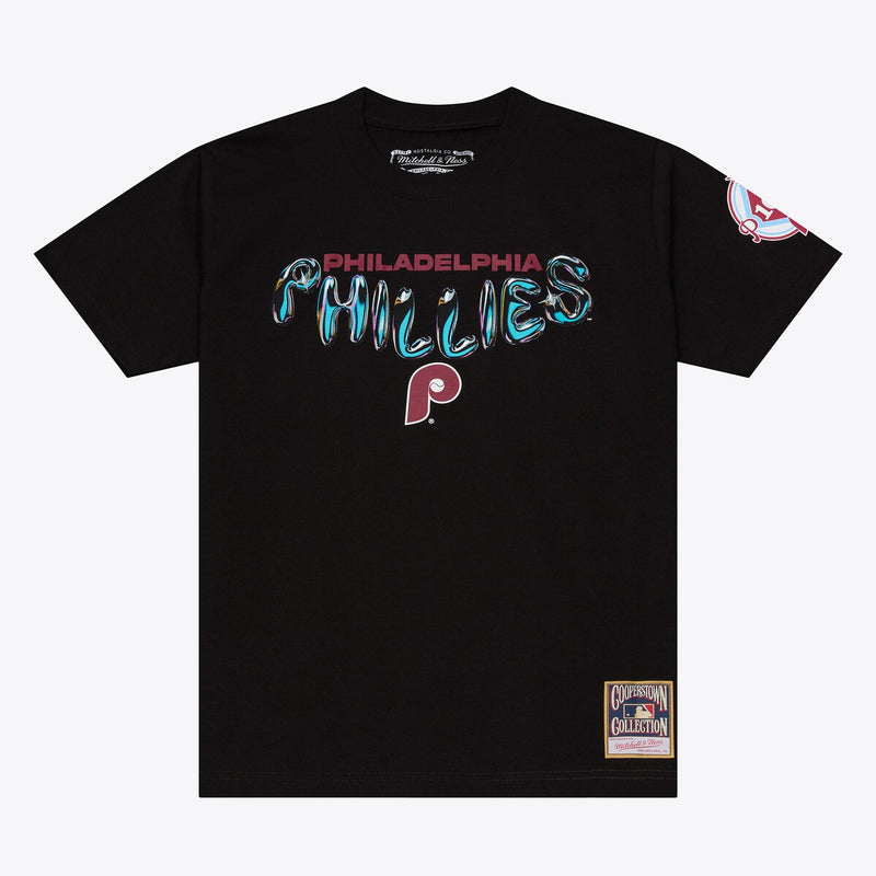 Mitchell & Ness Philadelphia Phillies Black Quiet Blaze T-Shirt