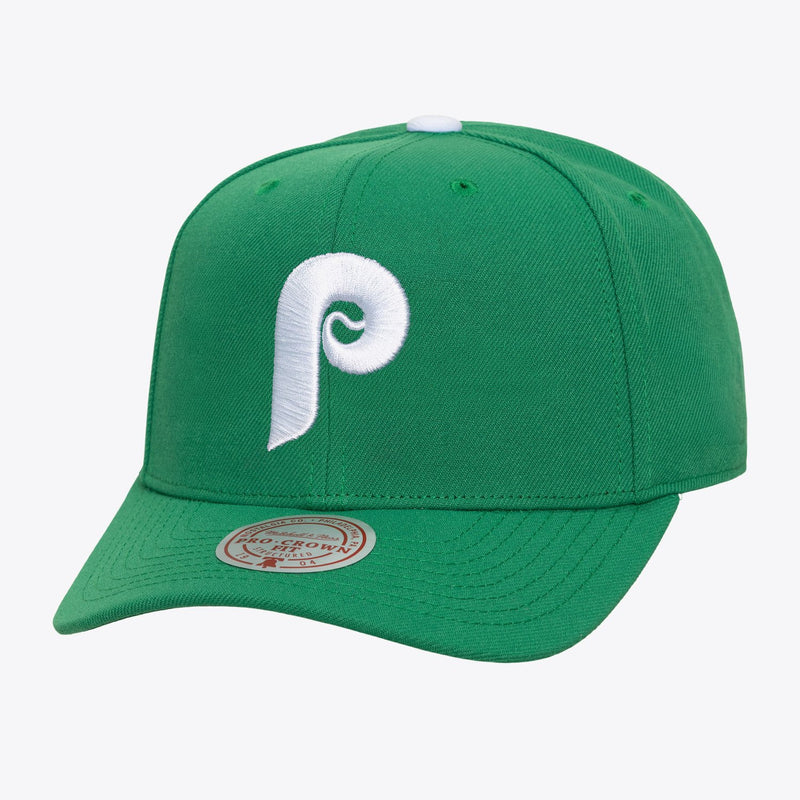 Mitchell & Ness Philadelphia Phillies Green Pro Crown Snapback Hat