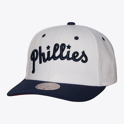 Mitchell & Ness Philadelphia Phillies White Cooperstown Pro Crown Snapback Hat