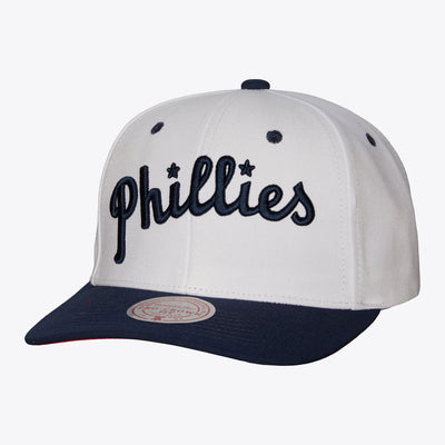 Mitchell & Ness Philadelphia Phillies White Cooperstown Pro Crown Snapback Hat