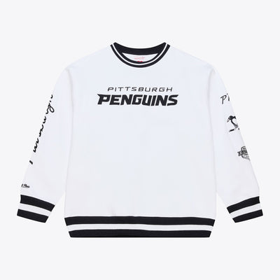 Mitchell & Ness Pittsburgh Penguins Arctic White Fleece Crewneck Sweatshirt