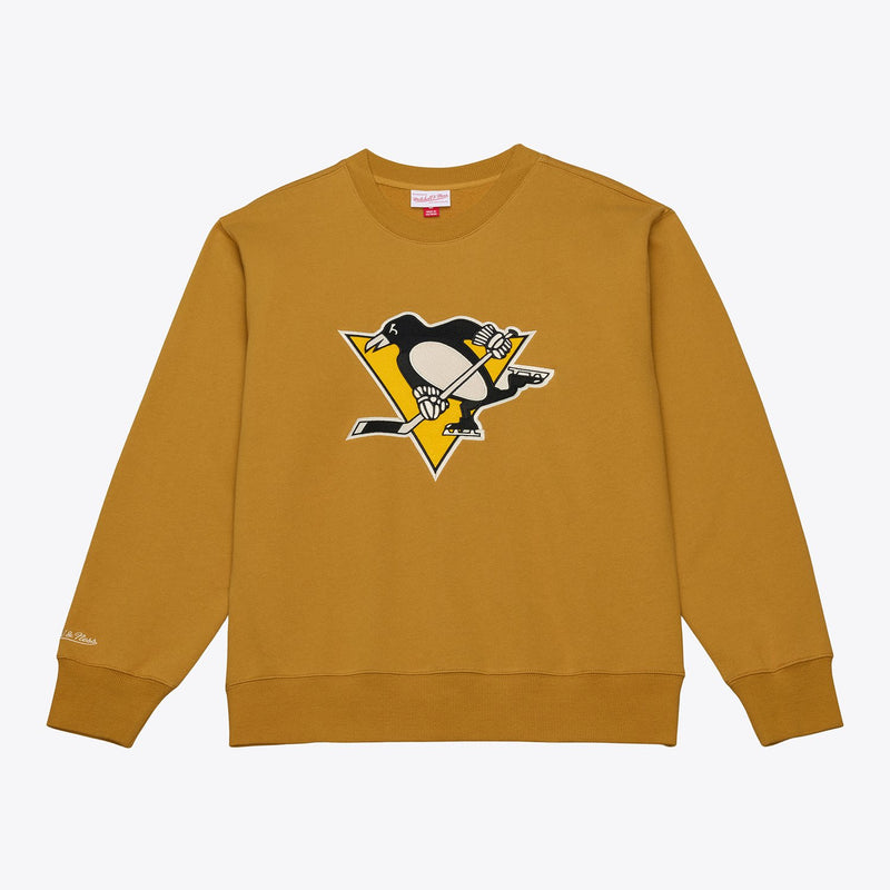 Mitchell & Ness Pittsburgh Penguins Brown Dusted Fleece Sweatshirt