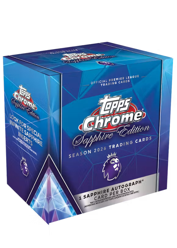 2026 Topps Chrome Premier League Soccer Sapphire Edition Box