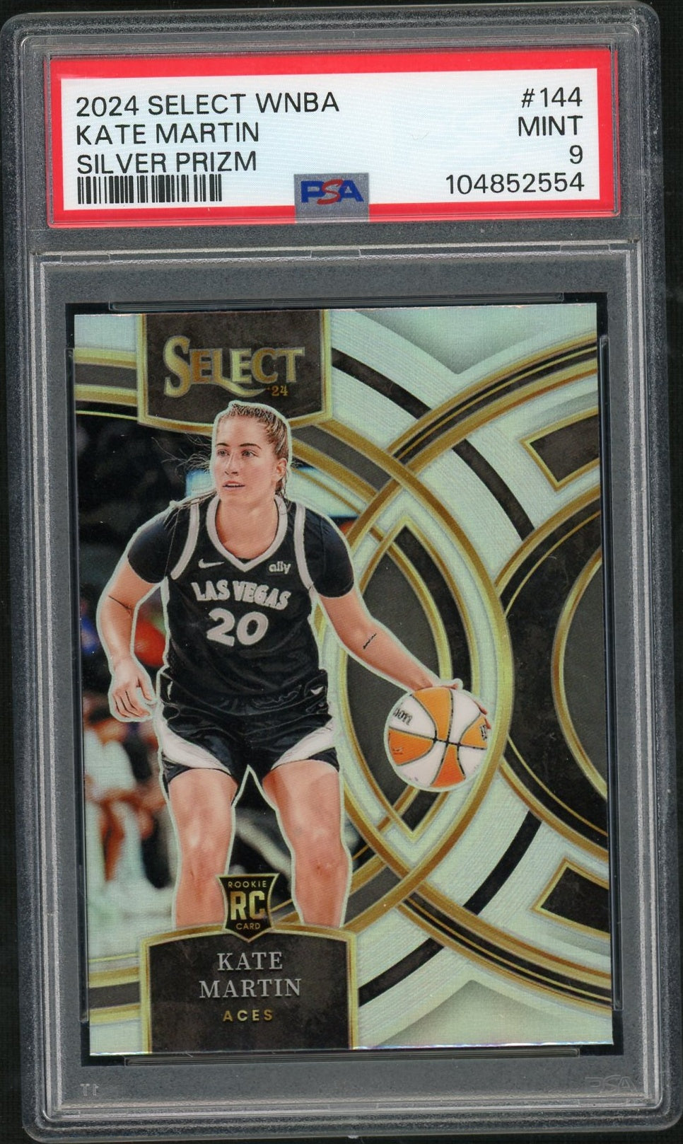 2024 Panini Select WNBA Silver Prizm Kate Martin #144 PSA 9 RC