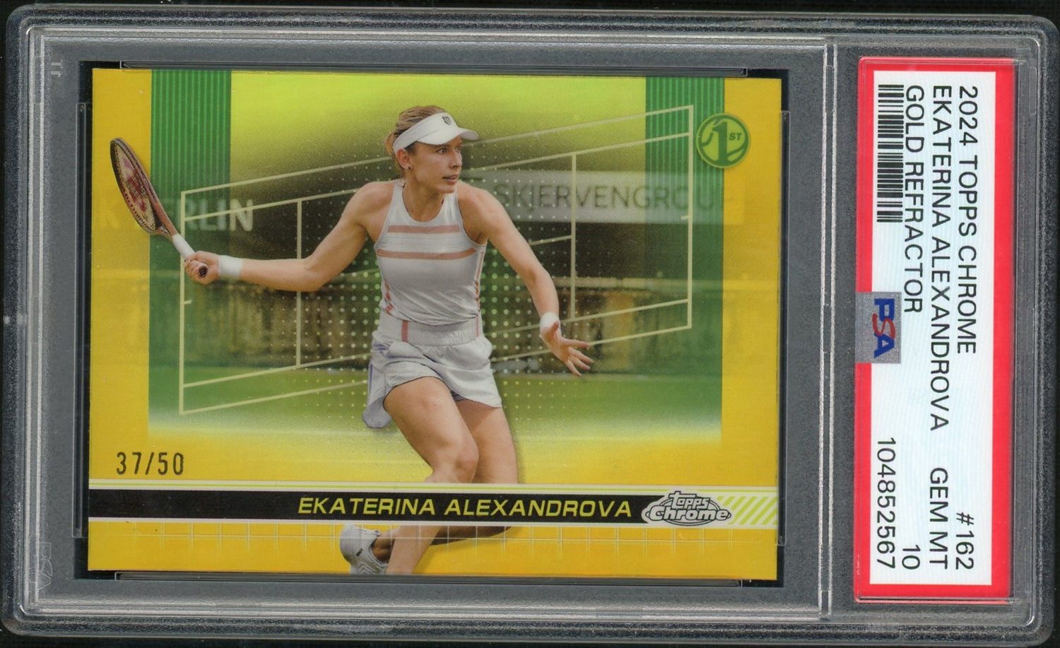 2024 Topps Chrome Tennis #162 Ekaterina Alexandrova Gold Refractor PSA 10