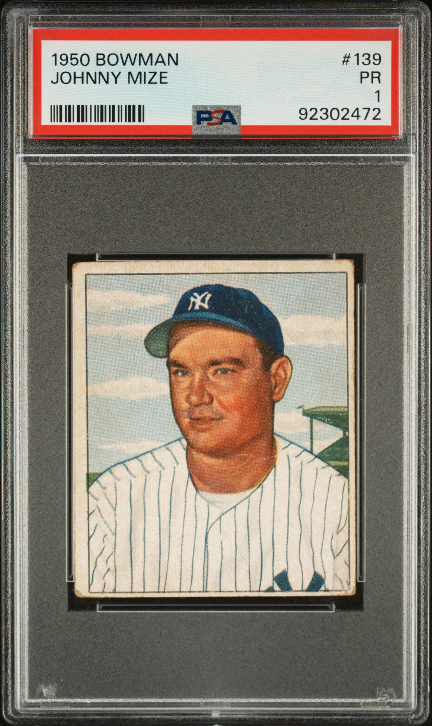 1950 Bowman Johnny Mize #139 PSA 1