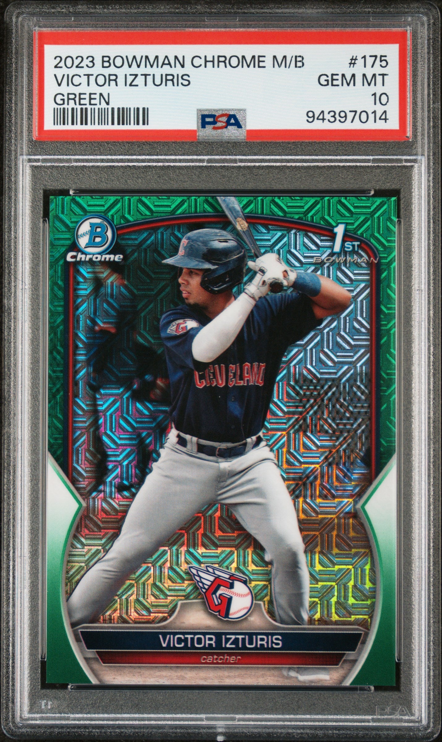 2023 Bowman Mega Box Chrome Green Victor Izturis /99 #175 PSA 10