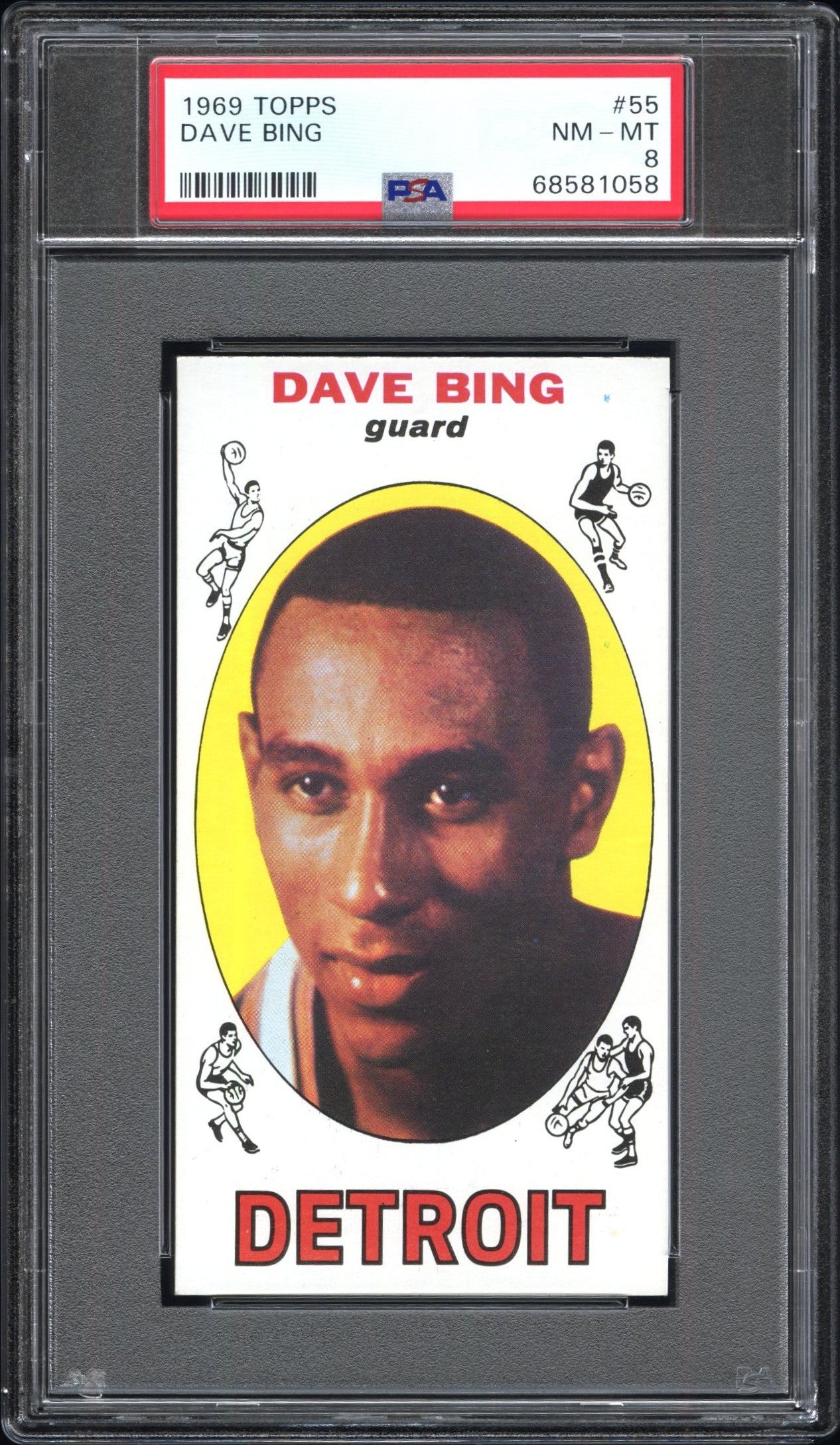 1969 Topps #55 Dave Bing PSA 8