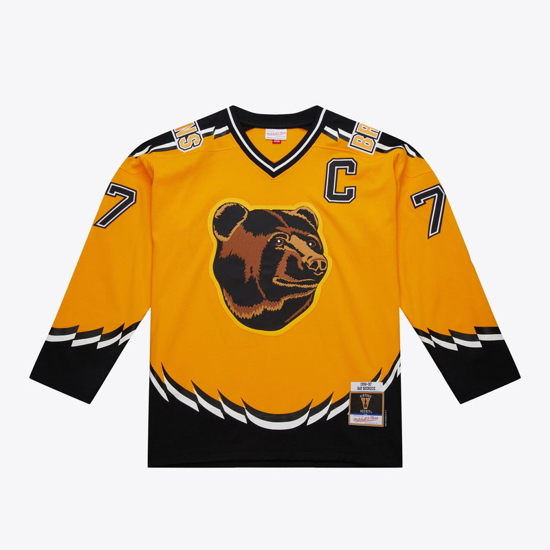 Mitchell & Ness Ray Bourque Boston Bruins 1996-97 Gold Power Play Player Jersey