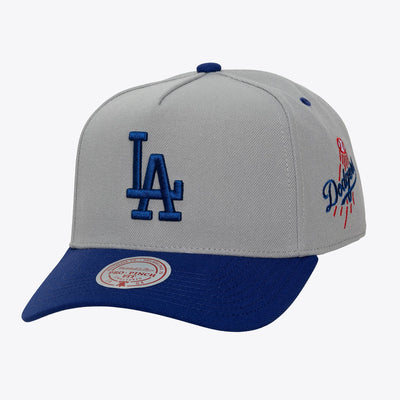 Mitchell & Ness Los Angeles Dodgers Gray/Royal Legendary Away Pro Pinch Snapback Hat