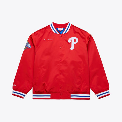 Mitchell & Ness Ryan Howard Philadelphia Phillies Red Player Lightweight Satin Full-Snap Jacket