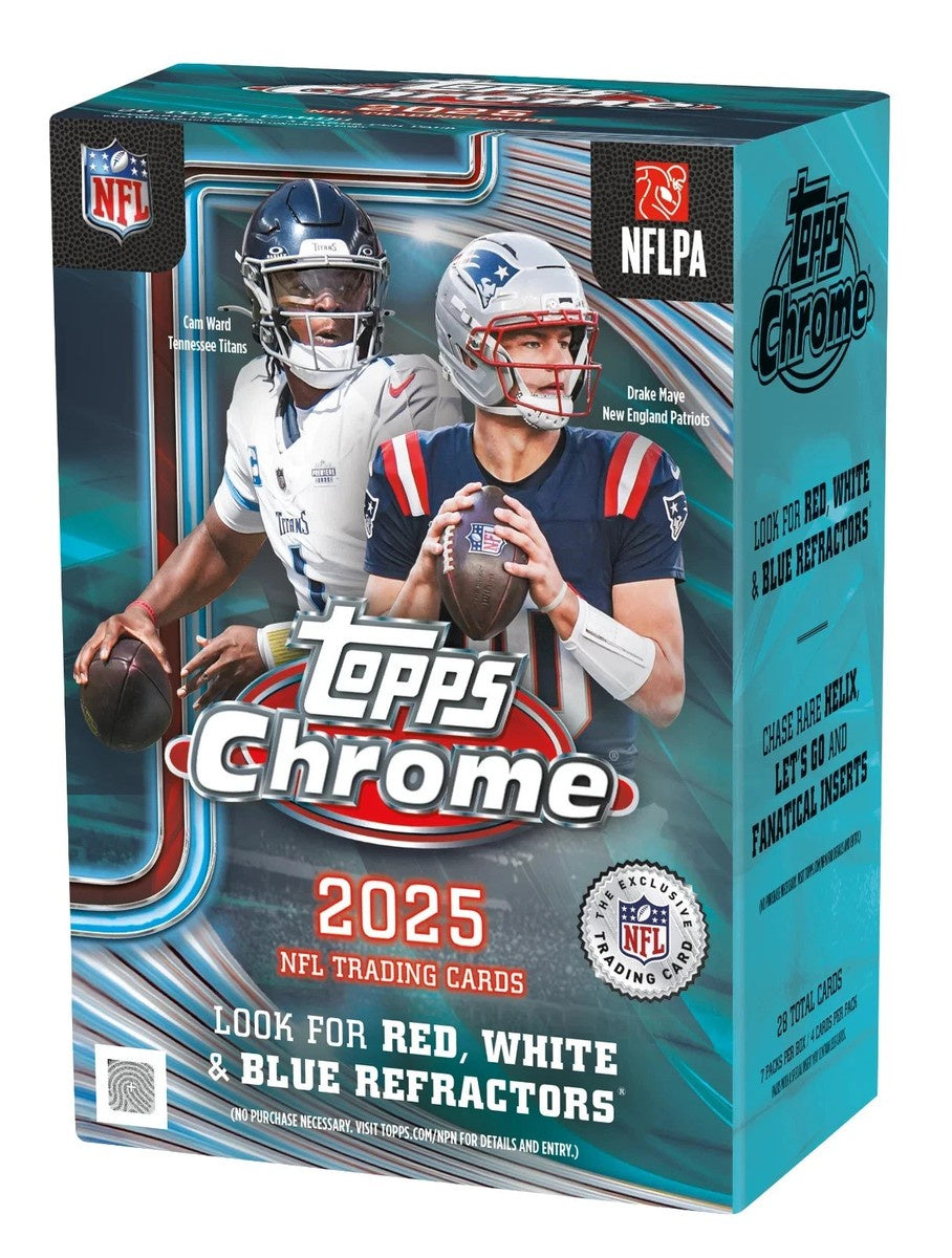 2025 Topps Chrome Football Blaster Box