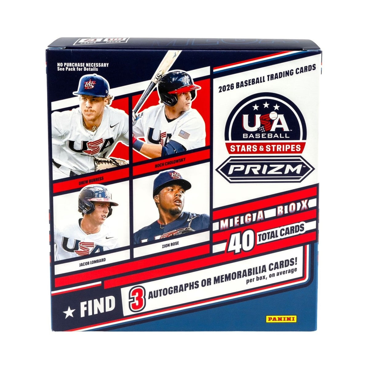 2026 Panini Prizm USA Stars & Stripes Baseball Mega Box