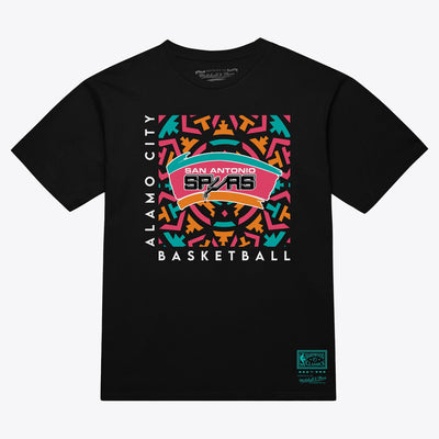 Mitchell & Ness San Antonio Spurs Black Alamo City T-Shirt