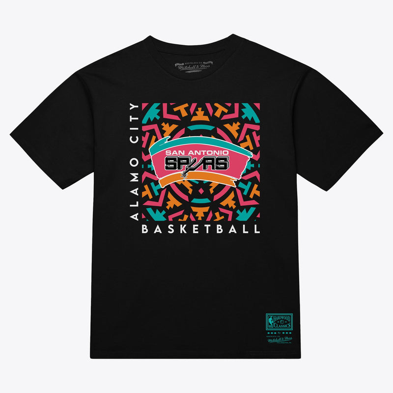 Mitchell & Ness San Antonio Spurs Black Alamo City T-Shirt