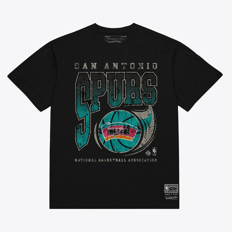 Mitchell & Ness San Antonio Spurs Black Ball Out T-Shirt
