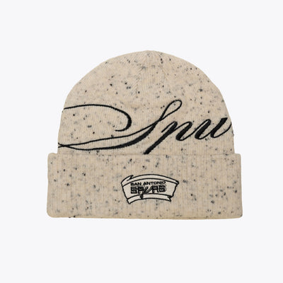 Mitchell & Ness San Antonio Spurs Hardwood Classics Cookies & Cream Cuffed Knit Hat