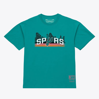 Mitchell & Ness San Antonio Spurs Teal Fiesta City T-Shirt