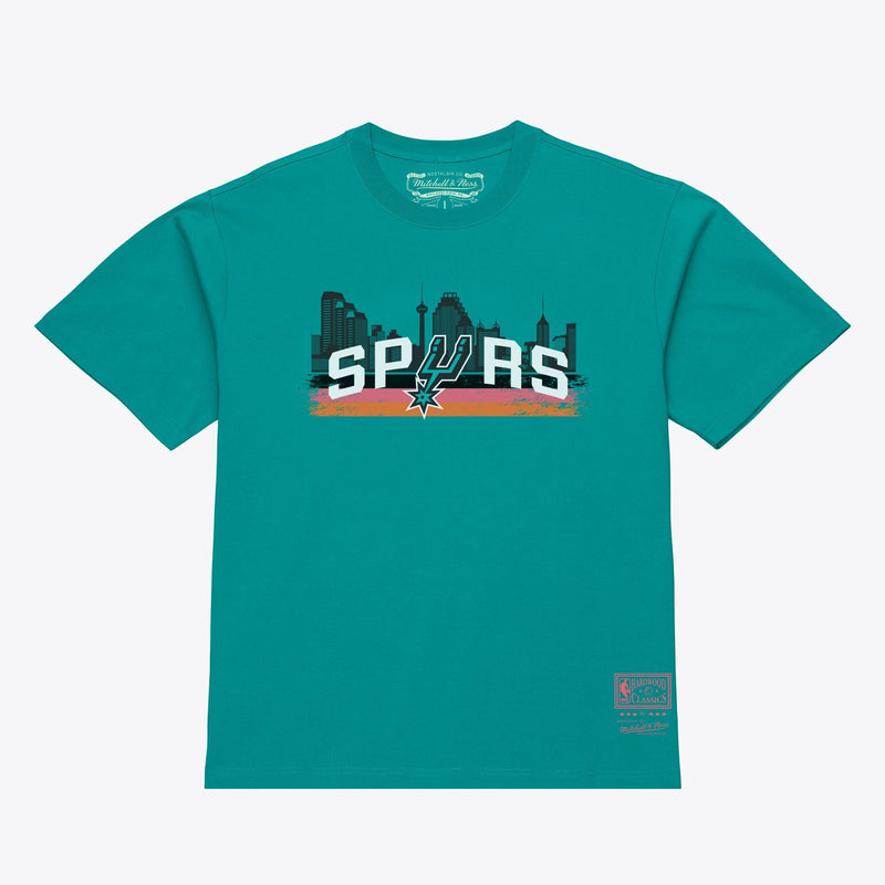 Mitchell & Ness San Antonio Spurs Teal Fiesta City T-Shirt