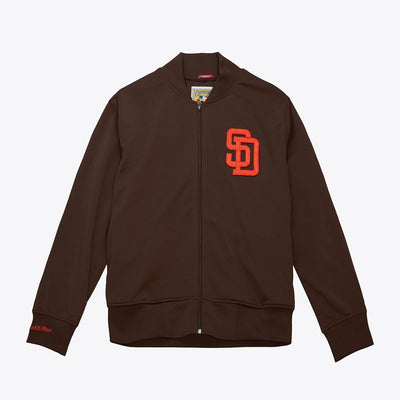 Mitchell & Ness San Diego Padres 1990 Brown Batting Practice Full-Zip Jacket