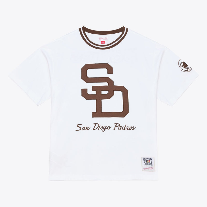 Mitchell & Ness San Diego Padres Arctic White Premium T-Shirt