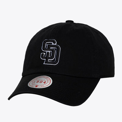 Mitchell & Ness San Diego Padres Black & White 1904 Dad Adjustable Hat