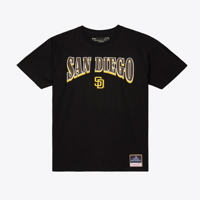 Mitchell & Ness San Diego Padres Black In the City Wordmark T-Shirt