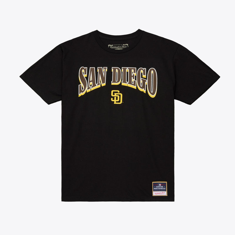 Mitchell & Ness San Diego Padres Black In the City Wordmark T-Shirt
