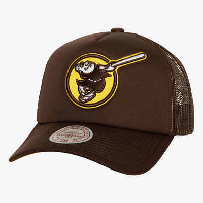 Mitchell & Ness San Diego Padres Brown Cooperstown Evergreen Trucker Adjustable Hat