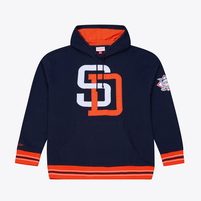 Mitchell & Ness San Diego Padres Navy Playoff Win Fleece Hoodie