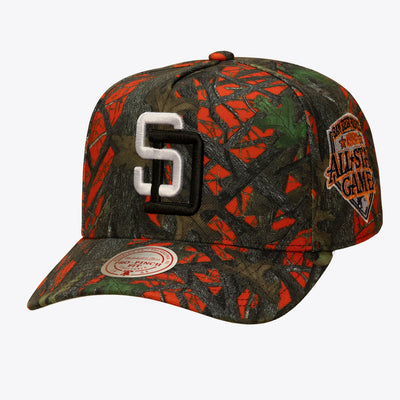Mitchell & Ness San Diego Padres Orange Cooperstown Quiet Blaze Pro Pinch Snapback Hat