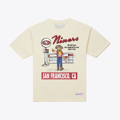 Mitchell & Ness San Francisco 49ers Cream Deli T-Shirt