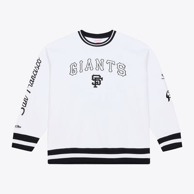 Mitchell & Ness San Francisco Giants Arctic White Fleece Crewneck Sweatshirt