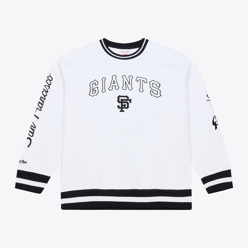 Mitchell & Ness San Francisco Giants Arctic White Fleece Crewneck Sweatshirt