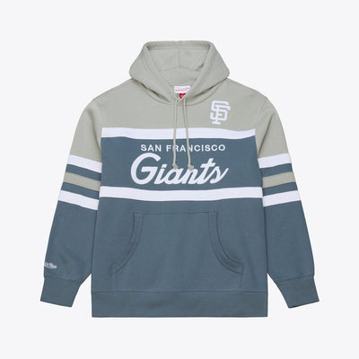 Mitchell & Ness San Francisco Giants Gray Thunderstorm Head Coach Hoodie