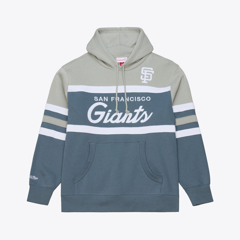 Mitchell & Ness San Francisco Giants Gray Thunderstorm Head Coach Hoodie