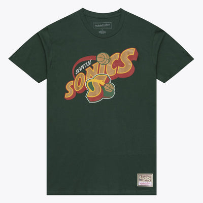 Mitchell & Ness Seattle SuperSonics Green Hardwood Classics T-Shirt